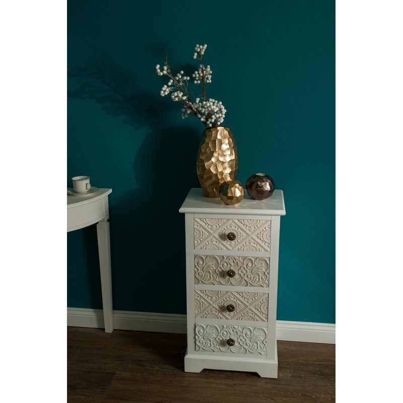 Glazer Solid Wood 42 cm W Chest of 4 Drawers