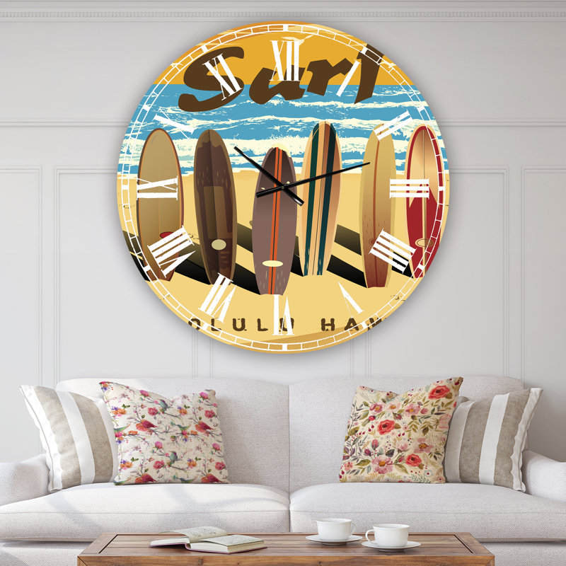 Horloge murale surdimensionnée pour la navigation honolulu hawaii, Moyen