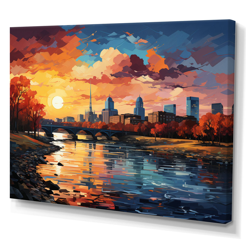 Boston Popart I, reproduction d'art sur toile, H 34 po x l 44 po x P 1,5 po, Toile tendue