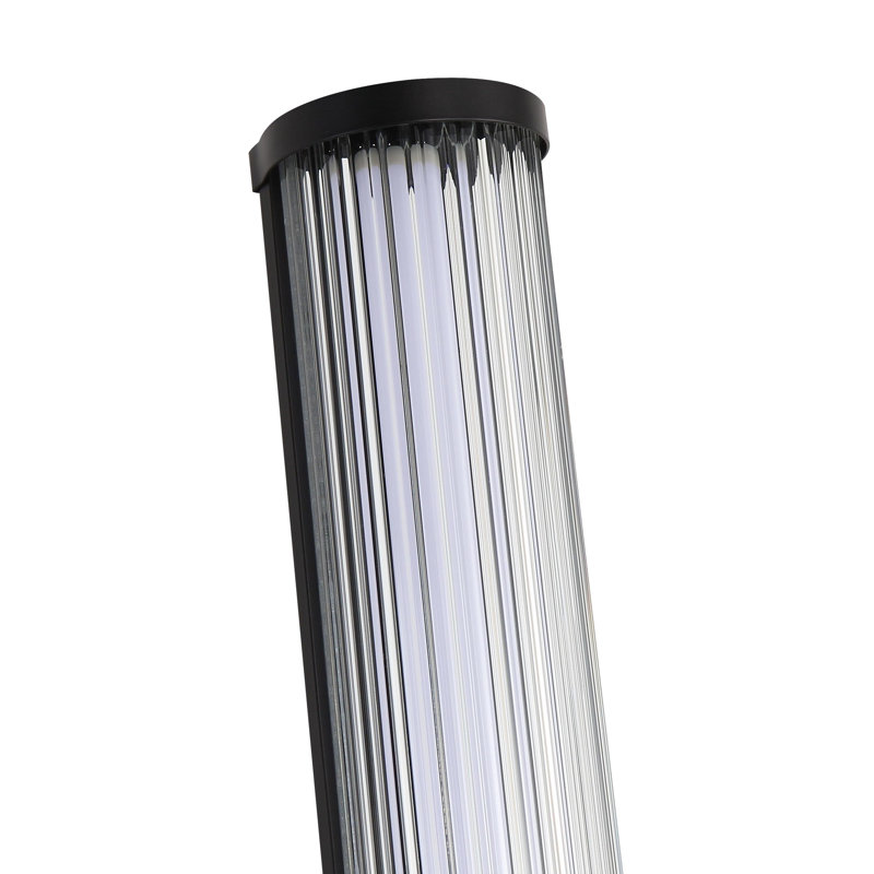 Rodara LED Wall Sconce - Outdoor in Matte Black with Clear Glass Shade, 24.38" H x 3.5" W x 4.75" D