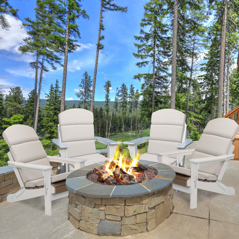 Coussins de chaise Aoodor Adirondack, Gris clair