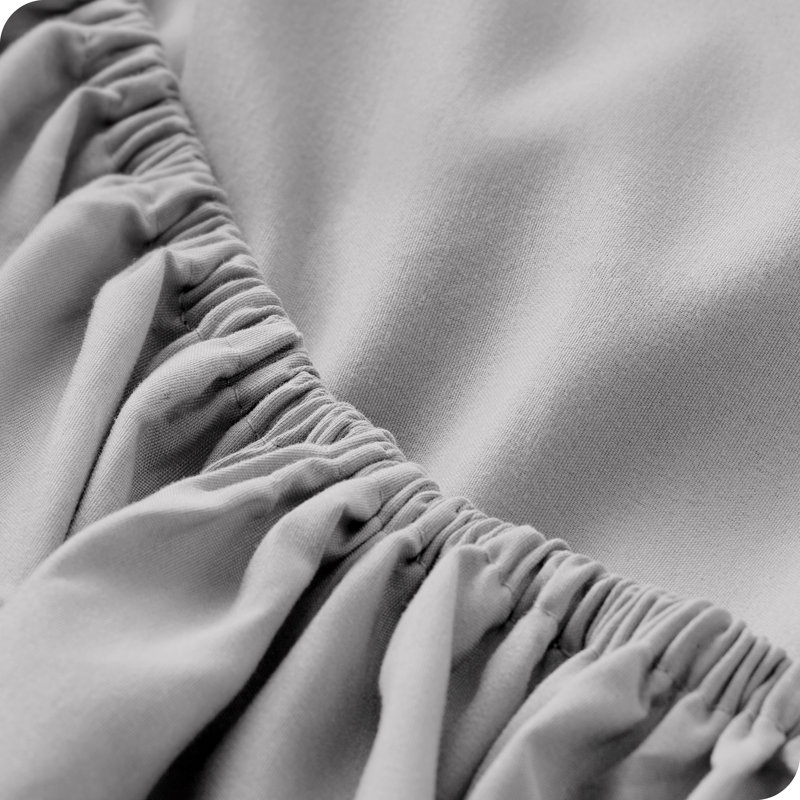 Extra Deep Microfiber Fitted Sheet, Twin Fitted Sheet, Light Gray