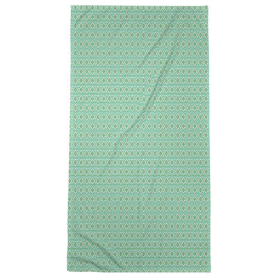 Serviette de bain à losanges géométriques