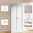 61" White Metal Freestanding Pantry, 4 Shelves, 110Lbs Per Shelf, Tool - Installation, Stain , Space Saving In Kitchen Pantry With Adjustable Shelving, 110Lb Capacity, 30 Minute Assembly, Ventilated