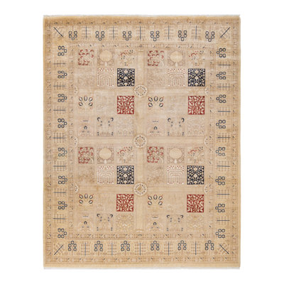 Tapis unique en laine noué à la main 8 pi 1 po x 10 pi 4 po nouvel âge Keenan