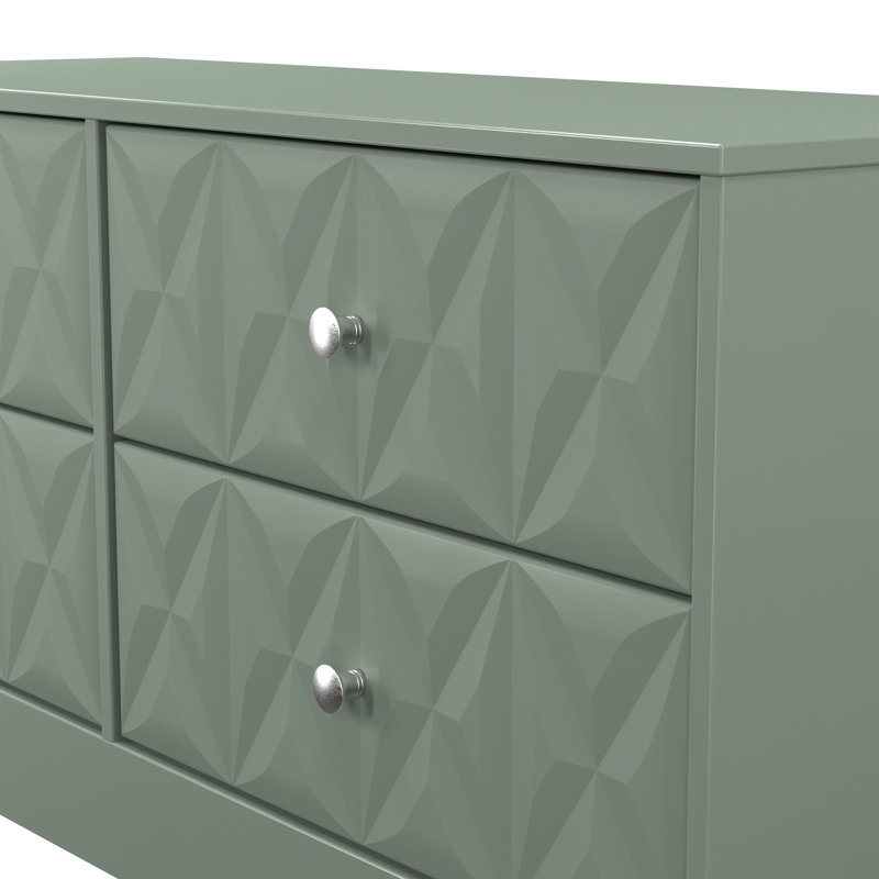 Bohde 115 cm W Chest of 4 Drawers, Green