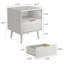Ensemble de chambre à coucher 3 pièces (1 commode + 2 tables de chevet)-18566797