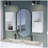 White 2 Bathroom Medicine Cabinets with Open Shelf