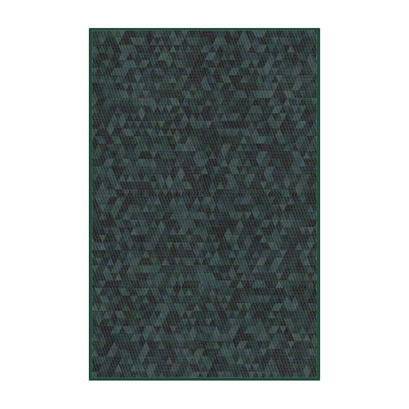 Wool Geometric Indoor Rug, Rectangle 6' x 9'