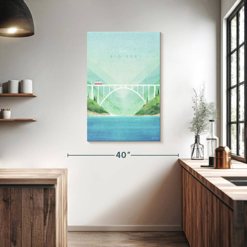 Affiche de voyage rétro Aime Big Sur, H 39 po x l 26 po