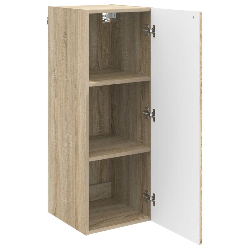  Wall-Mounted Cabinet Engineered Wood Storage Furniture Design Home, Sonoma Oak