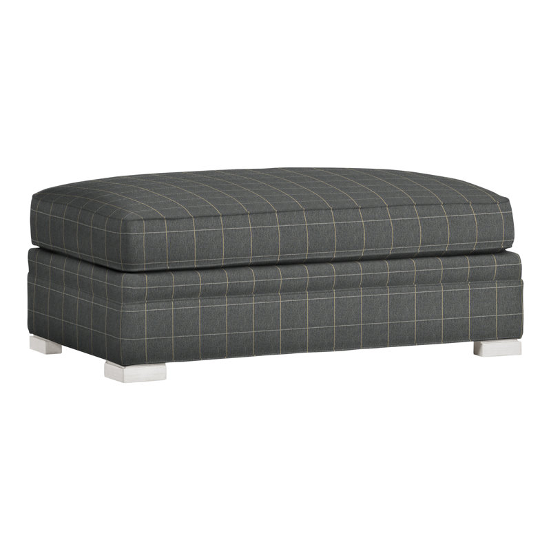 Nicholas Upholstered Ottoman, Casa Blanca, Perigold Youngman Zinc