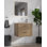 Meuble-lavabo mural 24 po avec comptoir en quartz Carrara