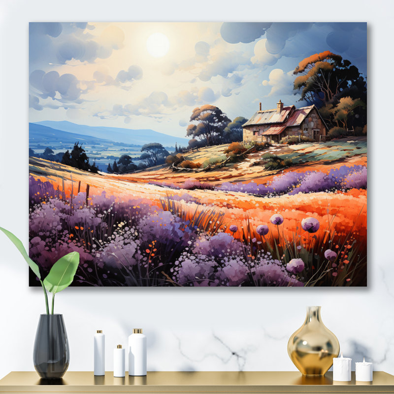 Masias " French Countryside Serenity Pointillism ", H 30 po x l 40 po x P 1,5 po, Toile tendue
