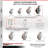 SS Polyurethane Caster Set with Ball Bearings 2 Swivel Lock 2 Rigid SCC