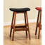 2 tabourets de hauteur de comptoir en simili cuir, 2 en bois massif, cuir de cuisine moderne Mid-Century, 2 modernes-1498451703-1498451700