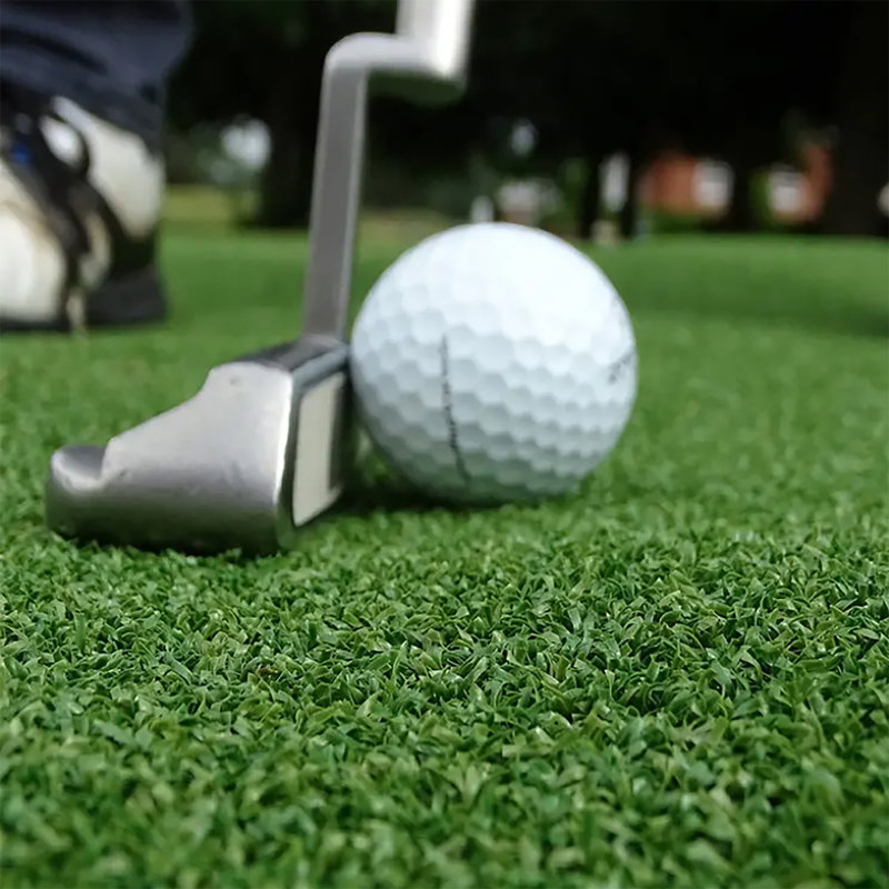 Green Artificial Turf Golf Hitting Mat with Latex Backing