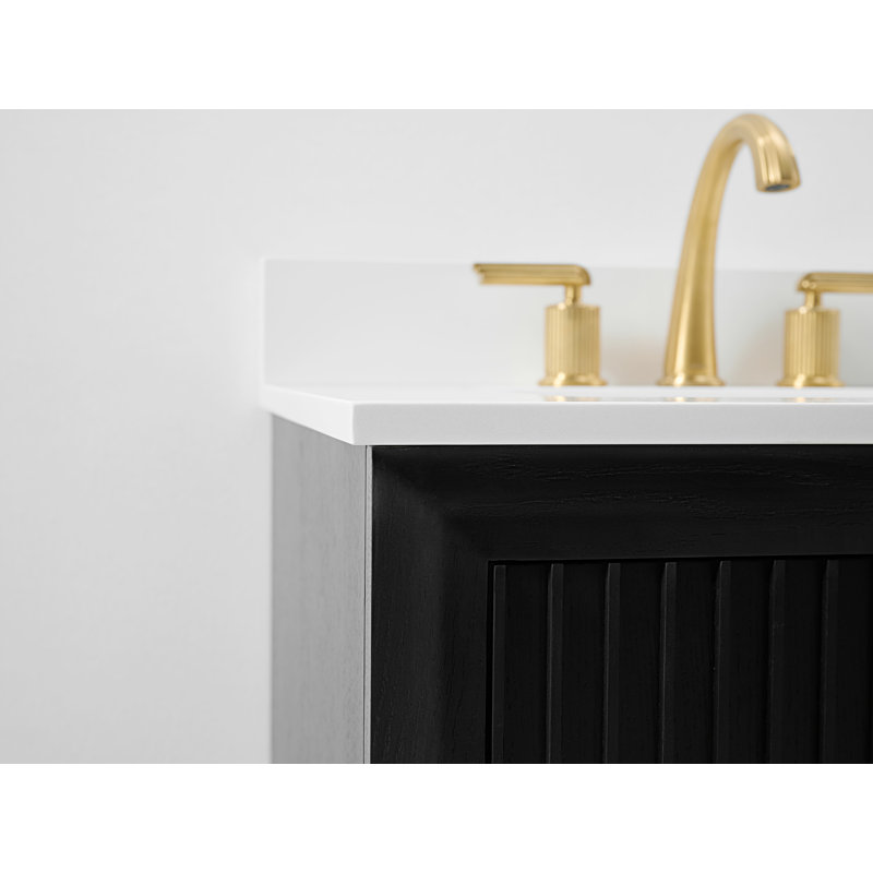 Turlington Freestanding Standard Bathroom Vanity with Top, Sienna, 84"
