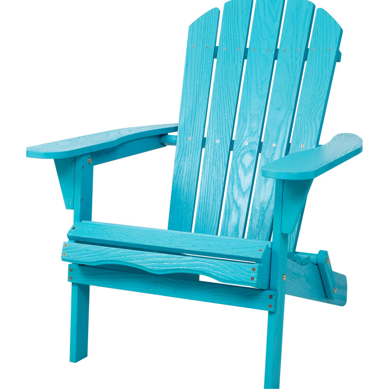 Chaise pliante en bois massif turquoise et grain, siège pré-assemblé, convient pour la cour, le patio, la pelouse, la protection à double revêtement en bleu, idéale, résistance aux intempéries