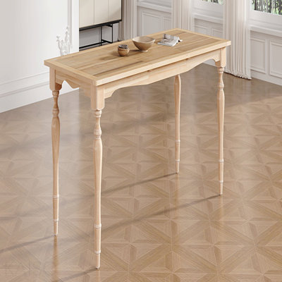 Table de salle à manger extensible rétro Vintage 82,7 pouces avec feuille amovible de 23,6 pouces, naturel