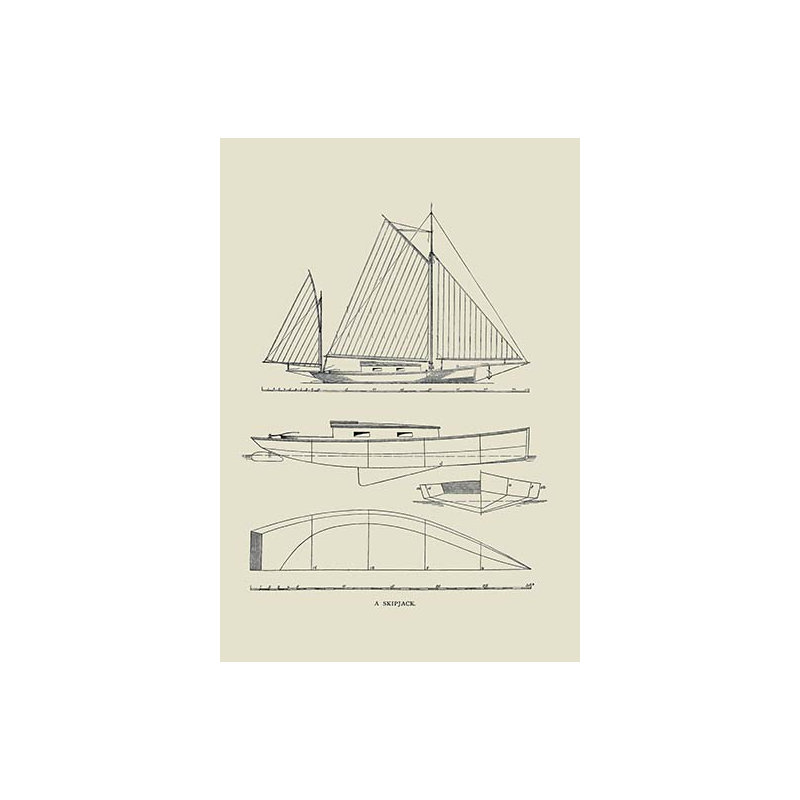 « skip jack » par charles p. kunhardt, impression, H 42 po x l 28 po