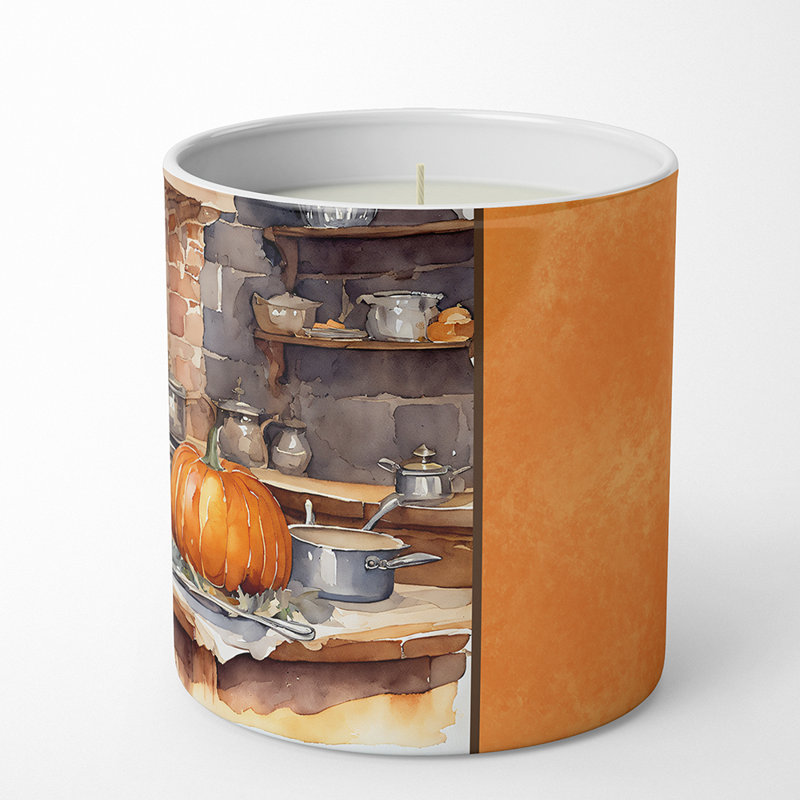 Bougie parfumée Pumpkin Pie avec support en céramique