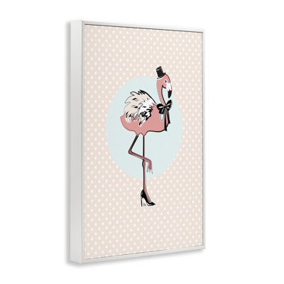 Flamant rose et chapeau haut de forme, estampe numérique par Martina Pavlova