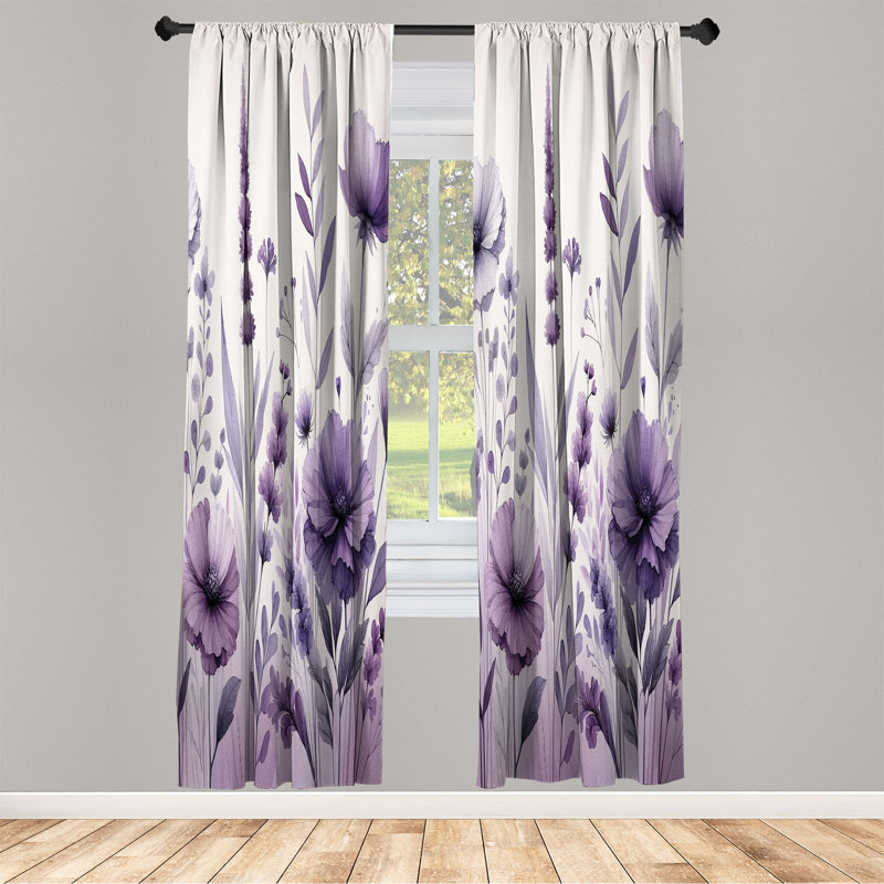 Semi Sheer Curtain Pair, 56" W x 63" L