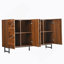 Armoire de rangement, buffet en bois avec pieds en fer pour le salon