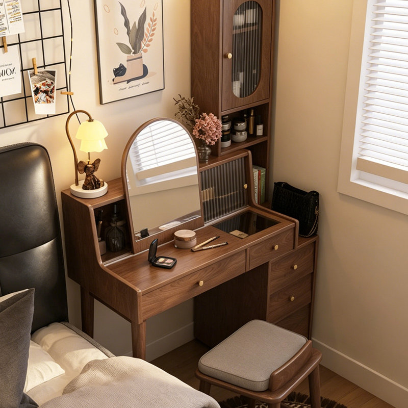 Commode 31,5 po de style américain avec coiffeuse et miroir