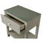 Table de chevet en bois taupe 23 po avec plateau en verre et tiroir Dylan