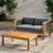 Wood Club Chair For Outdoors (2 Chairs), Incorporating Modern Look With Weave And Water- Covers 2 Outdoor Classy Inner Padding Materials