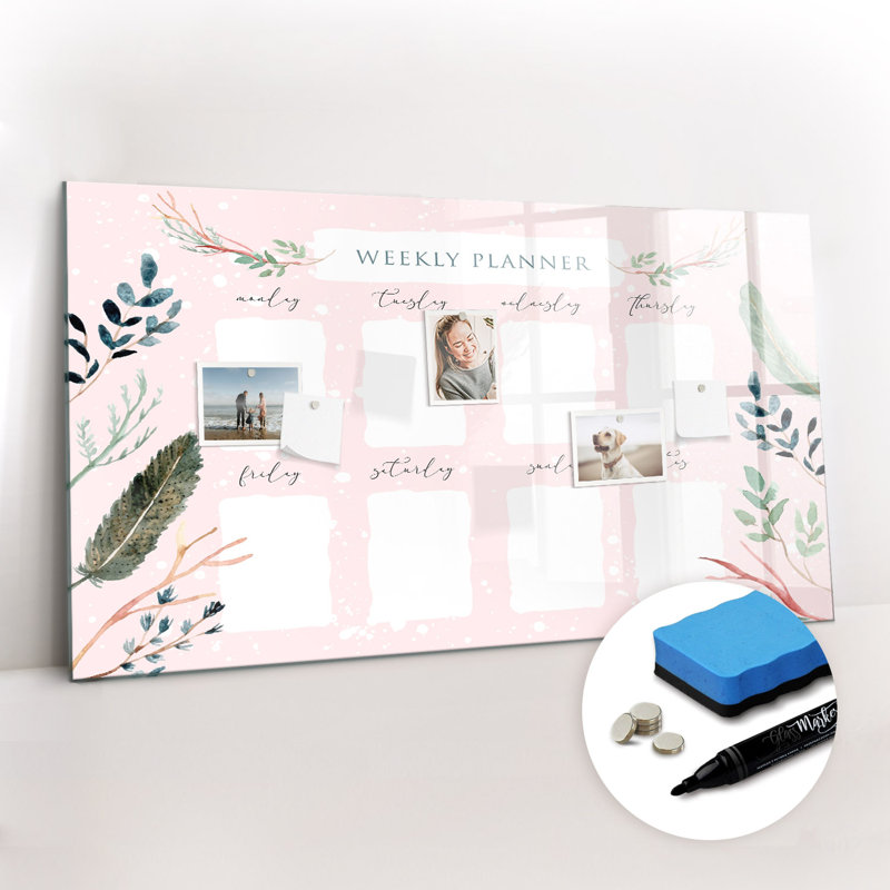 Charming Weekly Planner Magnetic Wall Mounted Dry Erase Board
