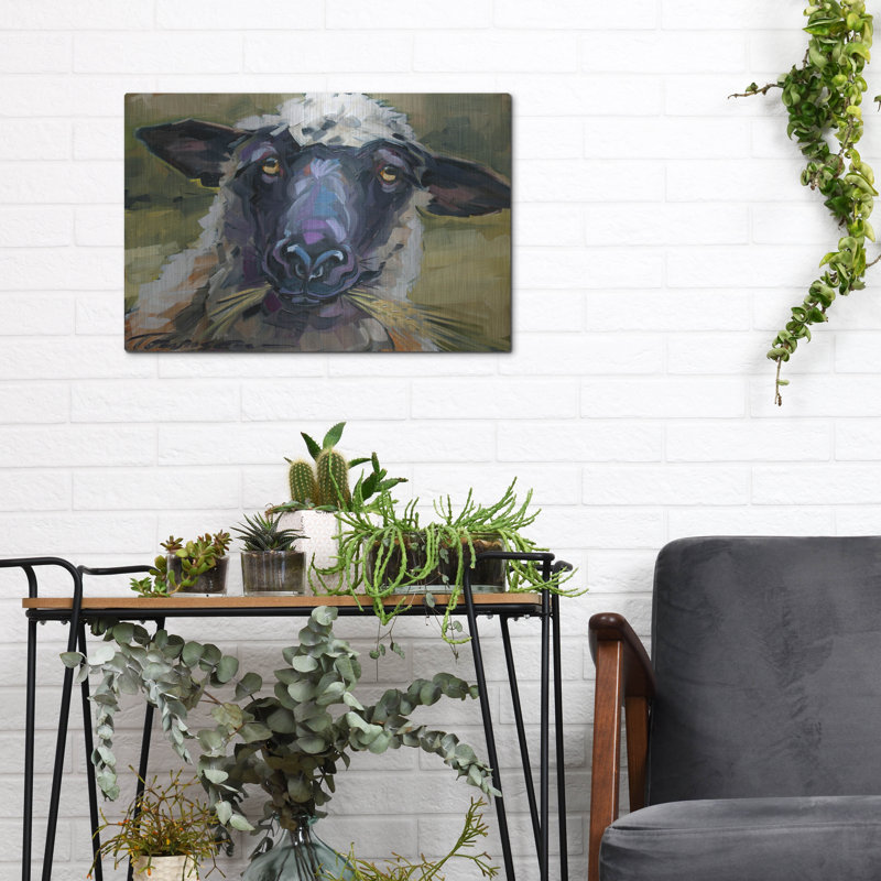 «Bless Ewe» par CR Townsend, H 12 po x l 16 po