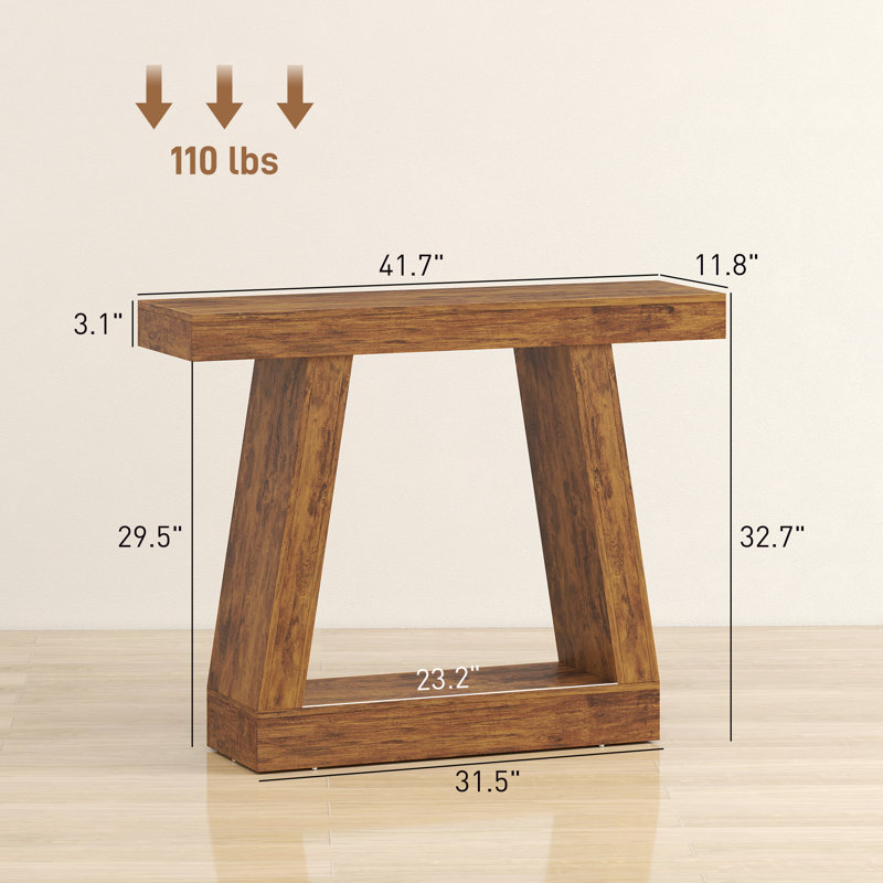 42" Console Table, 2-Tier Entryway Table with Storage for Hallway, Living Room, Behind Couch