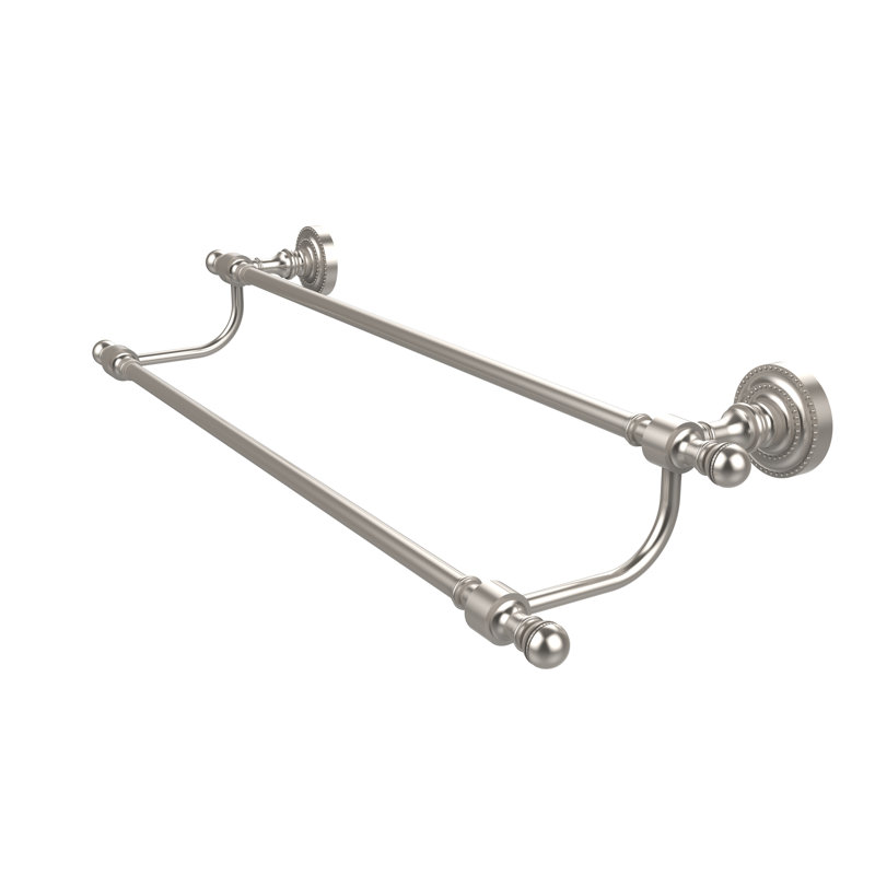 Porte-serviettes mural double Godinez, Nickel satiné