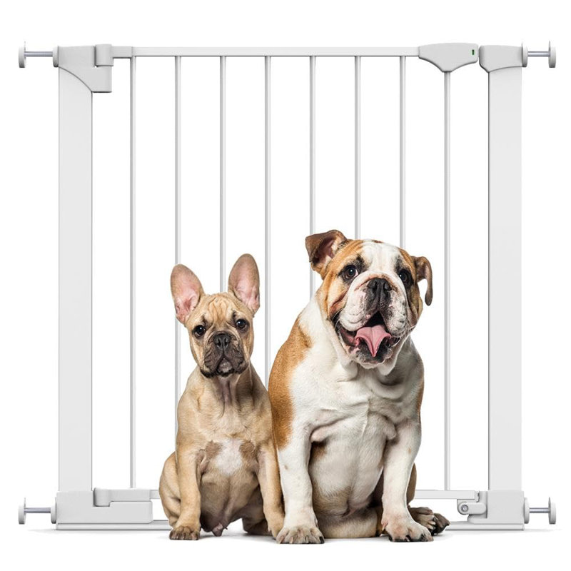 Metal Pressure Mounted Pet Gate, White, 75cm - 82cm