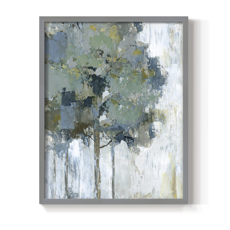 «Spring Tree I», reproduction encadrée - bois massif, Gris, H 30 po x l 24 po