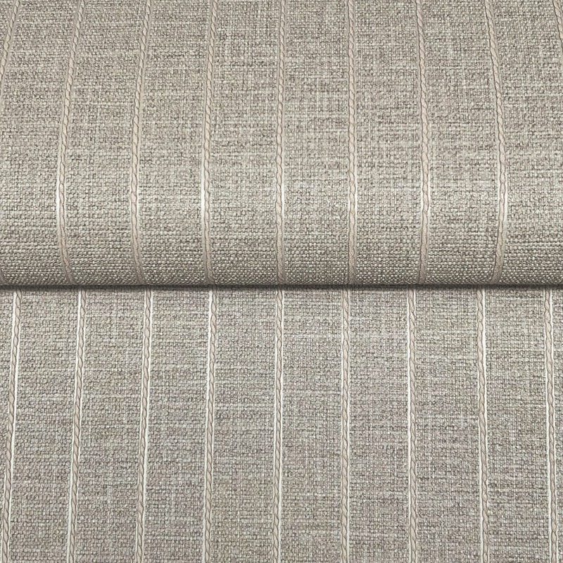 Papier peint à rayures Cording, Brun
