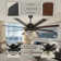 72" Modern Large Ceiling Fan w LED Light, 8 Wood Blades and Quiet DC Reversiable Motor w 6 Speeds, Remote Control