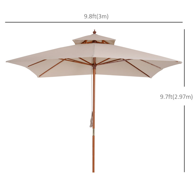 Parasol de marché carré 10' Audwin