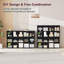 Organisateur de rangement à 15 cubes, bibliothèque avec motif, armoire de rangement pour garde-robe, tablette à cubes de rangement, tablettes de rangement ouvertes pour chambre à coucher, salon, bureau personnel, noir