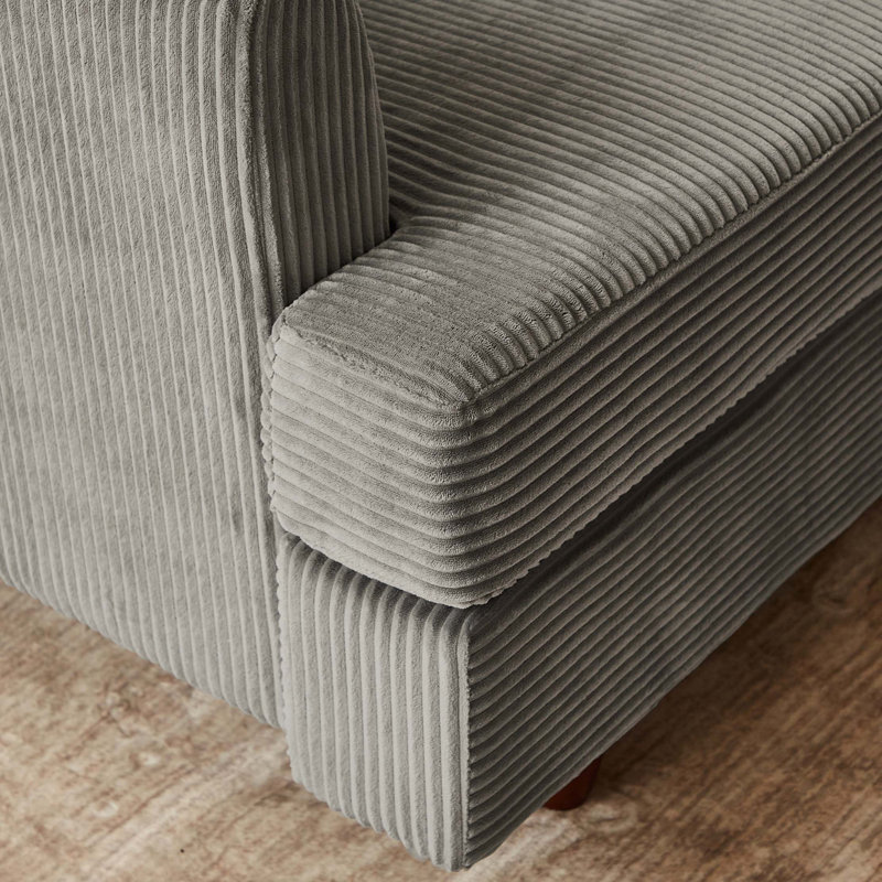 Canapé modulaire moderne, canapé convertible 6 places, Grey Corduroy