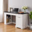 Bureau cannelé moderne de 55 po Aurevon - Organisation verticale et puissance intégrée pour votre studio de création compact-120023746