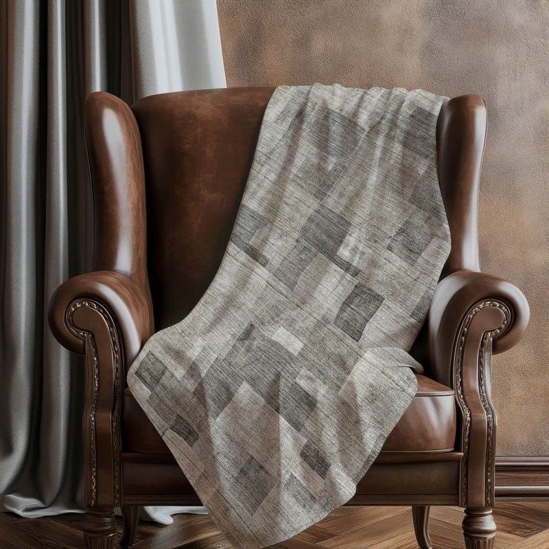 Jeté carré Addison Sherpa ASB639, Taupe
