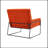 Lopardo Waiting Room Chair with Metal Frame-1640352611
