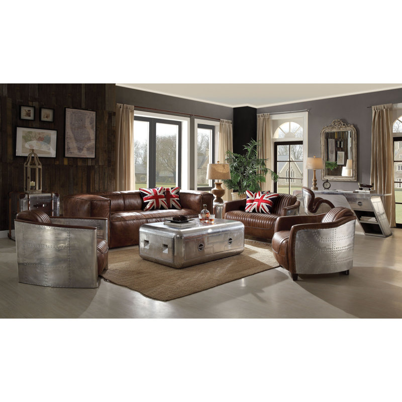 Roxana Coffee Table, 18.70" H x 53" L x 31" W, Silver