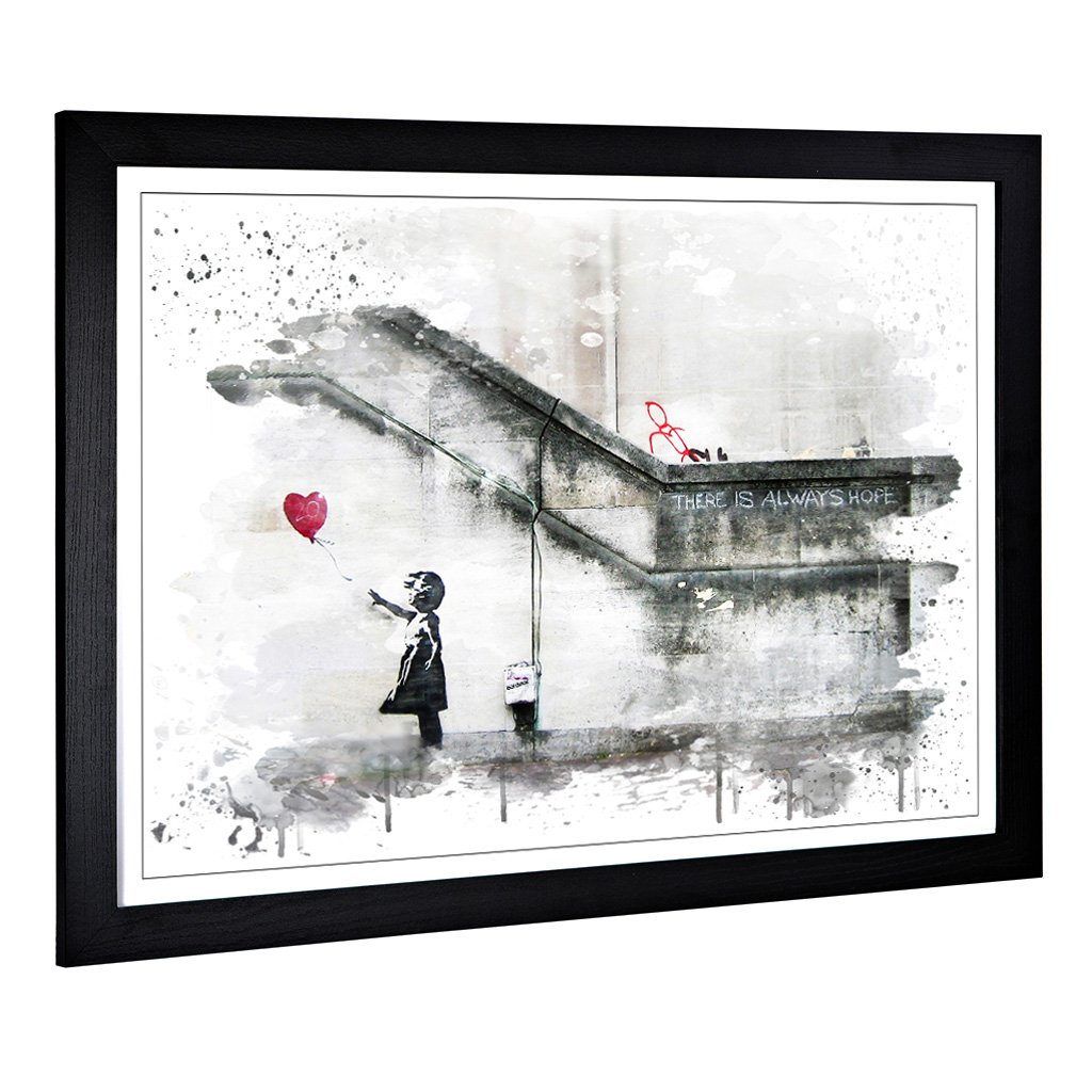 Banksy Girl with Balloon Graffiti Art - Wall Art