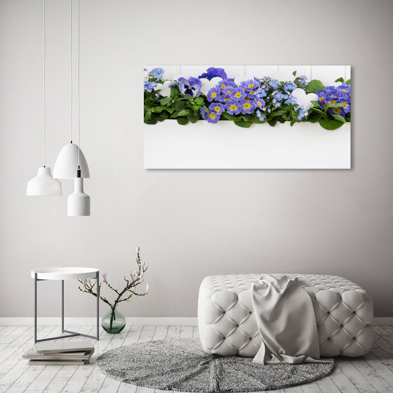 Blue Flowers - Wrapped Canvas Print