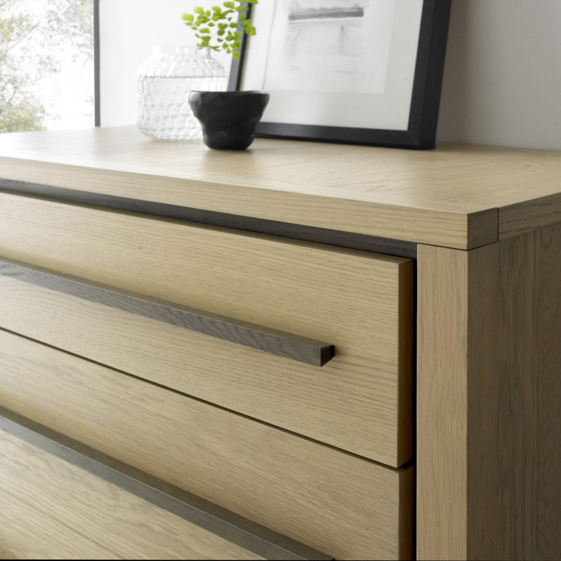 Boutell Solid Wood 125cm W 6 - Drawer Chest of Drawers